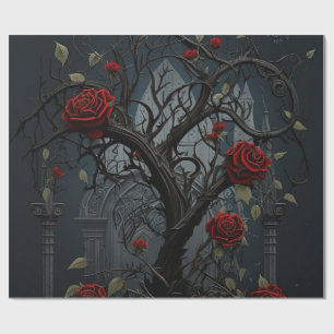Papier Cadeau Cimetière gothique Jardin Rose