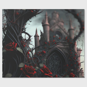 Papier Cadeau Cimetière gothique Jardin Rose
