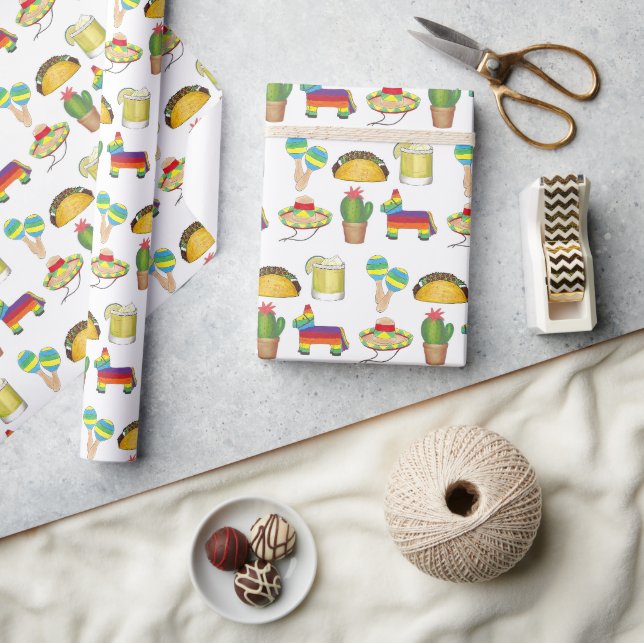 Papier Cadeau Cinco de Mayo Fête mexicaine de la fête de la Fies (Artisanat)