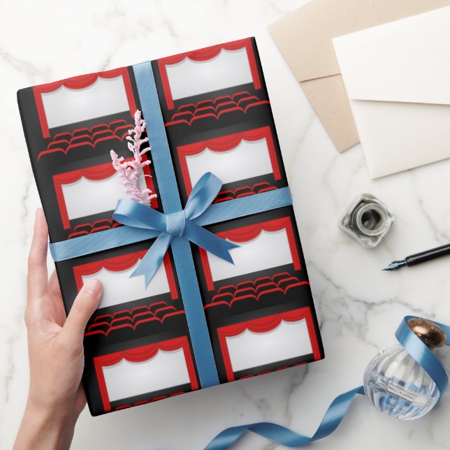 Papier Cadeau Cinéma Théâtre carrelé (Cadeaux)