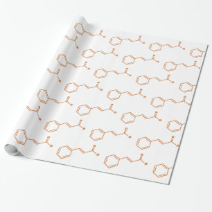 Papier Cadeau Cinnamon Cinnamaldéhyde Formule chimique moléculai