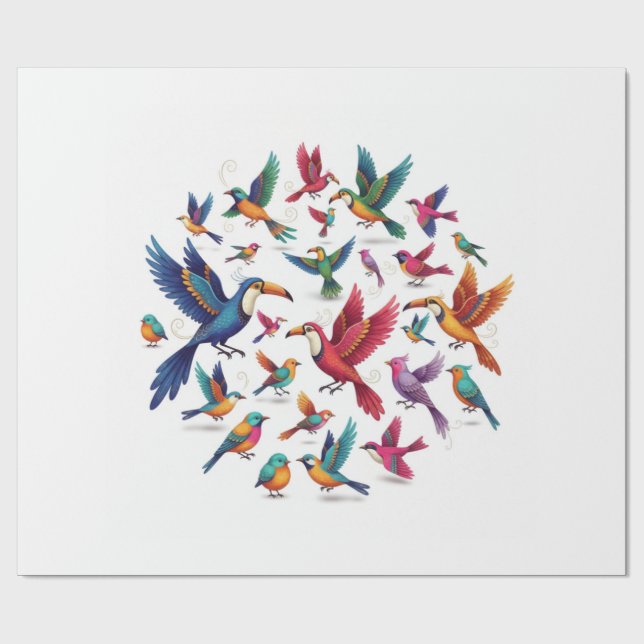 Papier Cadeau Circle of Flight - Harmony in Motion (Plat)