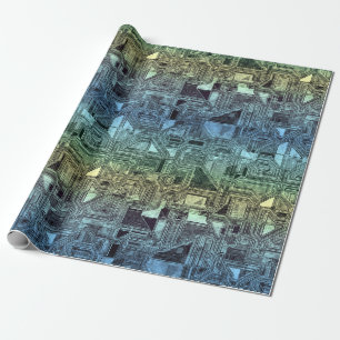 Papier Cadeau circuits de bonbons - citron vert :