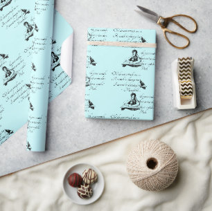 Papier Cadeau Citation de Jane Austen – Illustration vintage de