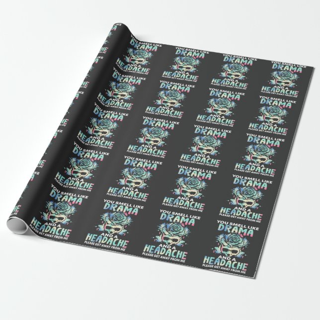 Papier Cadeau Citation de la casquette de tête de théâtre sarcas (Déroulé)