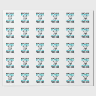 Papier Cadeau Citation drôle de Pitbull Gravure vintage Design d