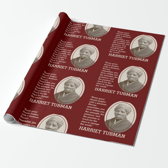 Papier Cadeau Citation Inspirationnelle personnalisable HARRIET  (Déroulé)