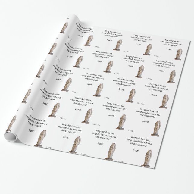 Papier Cadeau Citation Socrates & Célèbres "Minds" (Déroulé)