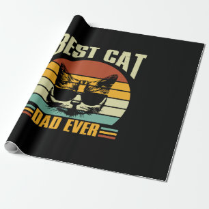 Papier Cadeau Citations grand-père Meilleur papa de chat