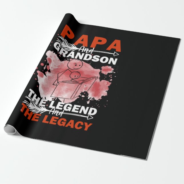 Papier Cadeau Citations grand-père | Papa Et Grandson (Déroulé)