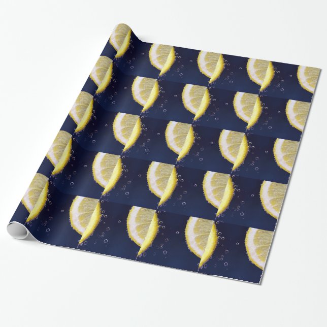 Papier Cadeau Citron (Déroulé)