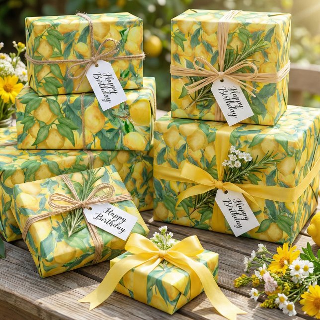 Papier Cadeau Citrons (Créateur téléchargé)