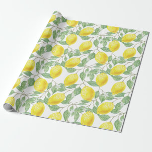 Papier Cadeau Citrons et papier Feuille à envelopper