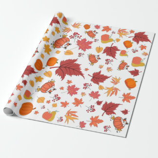Papier Cadeau Citrouille à thème Automne/Automne Motif
