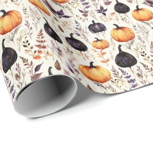 Papier Cadeau Citrouille d'automne