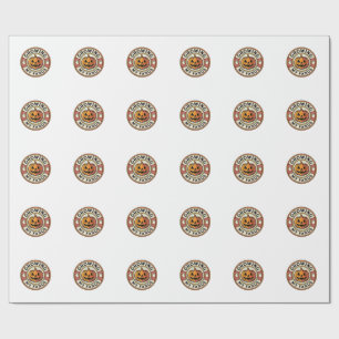 Papier Cadeau Citrouille d'Halloween Faisant Pousser Mes Crocs B