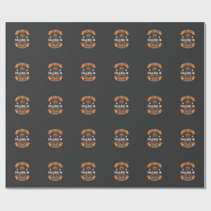Papier Cadeau Citrouille d'Halloween tombant amoureuse