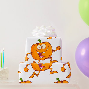 Papier Cadeau Citrouille en cours d'exécution