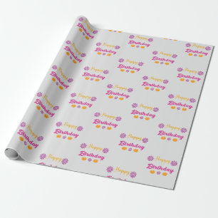 Papier Cadeau Citrouille Joyeux anniversaire