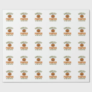 Papier Cadeau Citrouille la plus cool du patch Halloween vintage