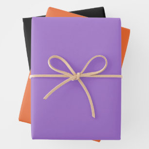 Papier cadeau Citrouille violet noir Halloween
