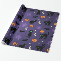 Citrouilles Chauves-Souris Chats Noirs Halloween V