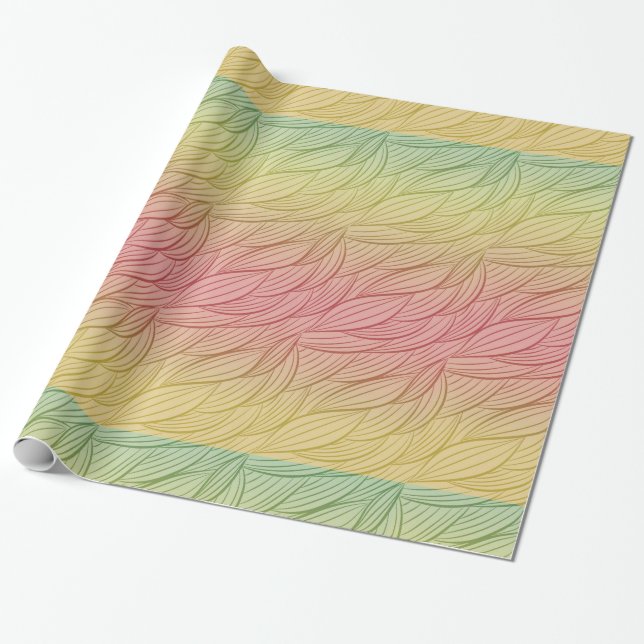 Papier Cadeau Citrus Punch Ombre Anniversaire Abstrait (Déroulé)