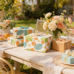Papier Cadeau Citrus Tropical