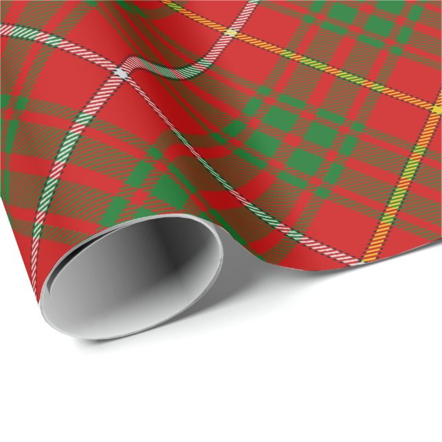 Papier Cadeau Clan Bruce Tartan (Coin rond)