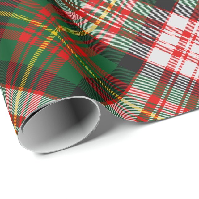 Papier Cadeau Clan Carnegie robe Tartan (Coin rond)