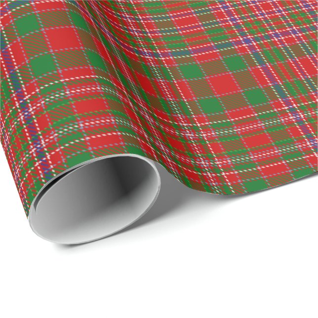 Papier Cadeau Clan MacAlister Papier à enveloppement Tartan (Coin rond)