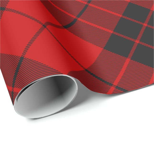 Papier Cadeau Clan Macleod de Raasay Tartan Rotated (Coin rond)