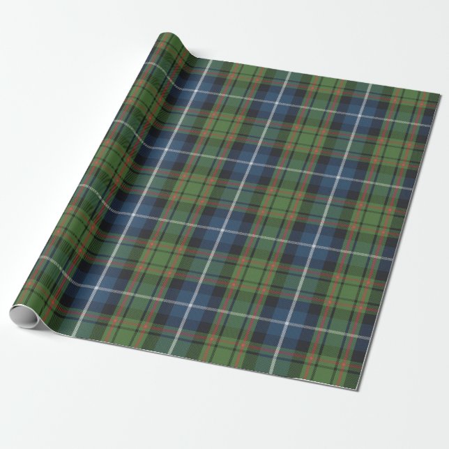 Papier Cadeau Clan MacRae Chasse Ancienne Tartan écossais (Déroulé)