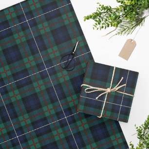 Papier Cadeau Clan Rustique Plaid Robertson Check Tartan
