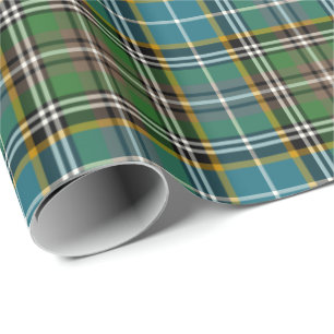 Papier Cadeau Clan Tartan Irlandais Plaid Motif