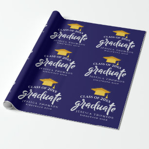 Papier Cadeau Classe de 2024 Graduation Félicitations Grad Party