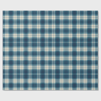 Papier Cadeau Classic Indigo Plaid Wrap
