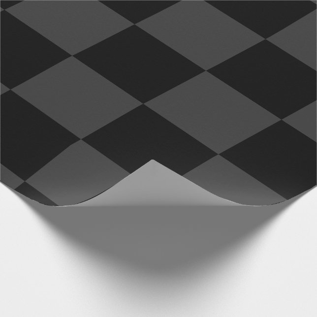 Papier Cadeau Classic moderne noir & fumée noir tableau de bord  (Coin)