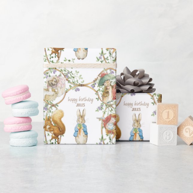 Papier Cadeau Classic Pierre le lapin Anniversaire (Baby Shower)