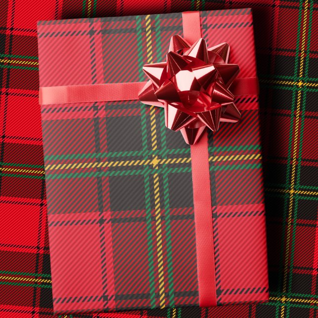 Papier Cadeau Classic Red and Green Christmas Tartan Plaid (Créateur téléchargé)