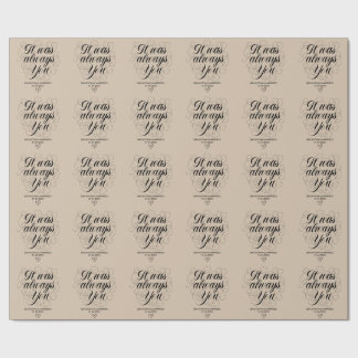 Papier Cadeau Classique Bohémienne mariage C'Était Toujours Toi