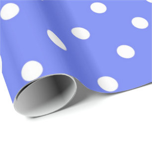 Papier Cadeau Classique, cool, pois blanc et bleu