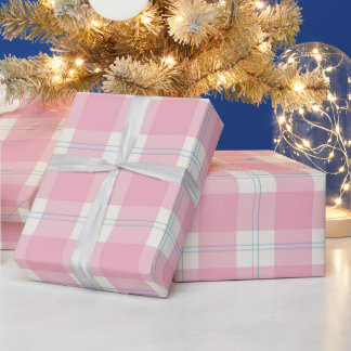 Papier Cadeau Classique Rose & Bleu Prépa Carreaux