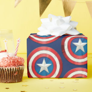 Papier Cadeau Classiques Avengers   Bouclier brossé de Captain A