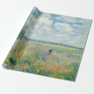 Papier Cadeau Claude Monet - Champs de pavot près d'Argenteuil (