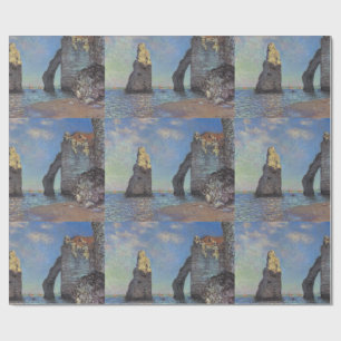 Papier Cadeau Claude Monet Cliffs at Etretat Impressionist Paint