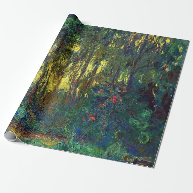 Papier Cadeau Claude Monet - Coin d'un étang avec des Nénuphars (Déroulé)