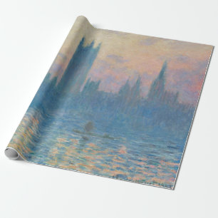 Papier Cadeau Claude Monet Les maisons du Parlement Coucher de s