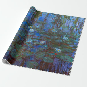 Papier Cadeau Claude Monet - Lys d'Eau Bleue