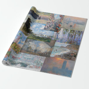 Papier Cadeau Claude Monet - Patchwork de chefs-d'oeuvre